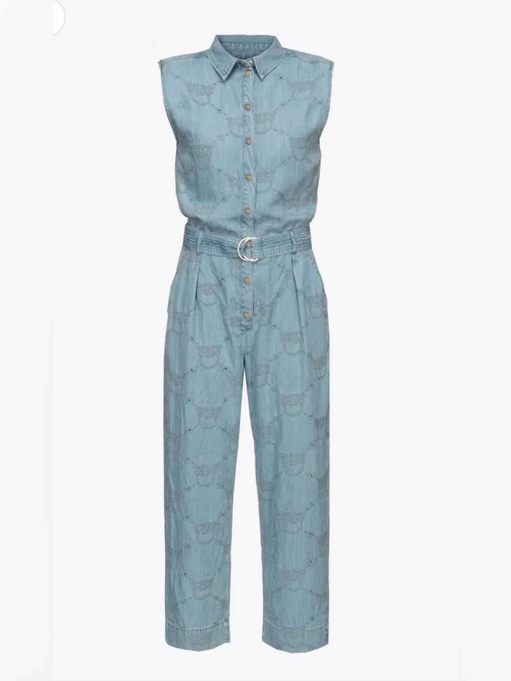 Pinko Embroidered Denim Jumpsuit - the Unica Jumpsuit Size 6